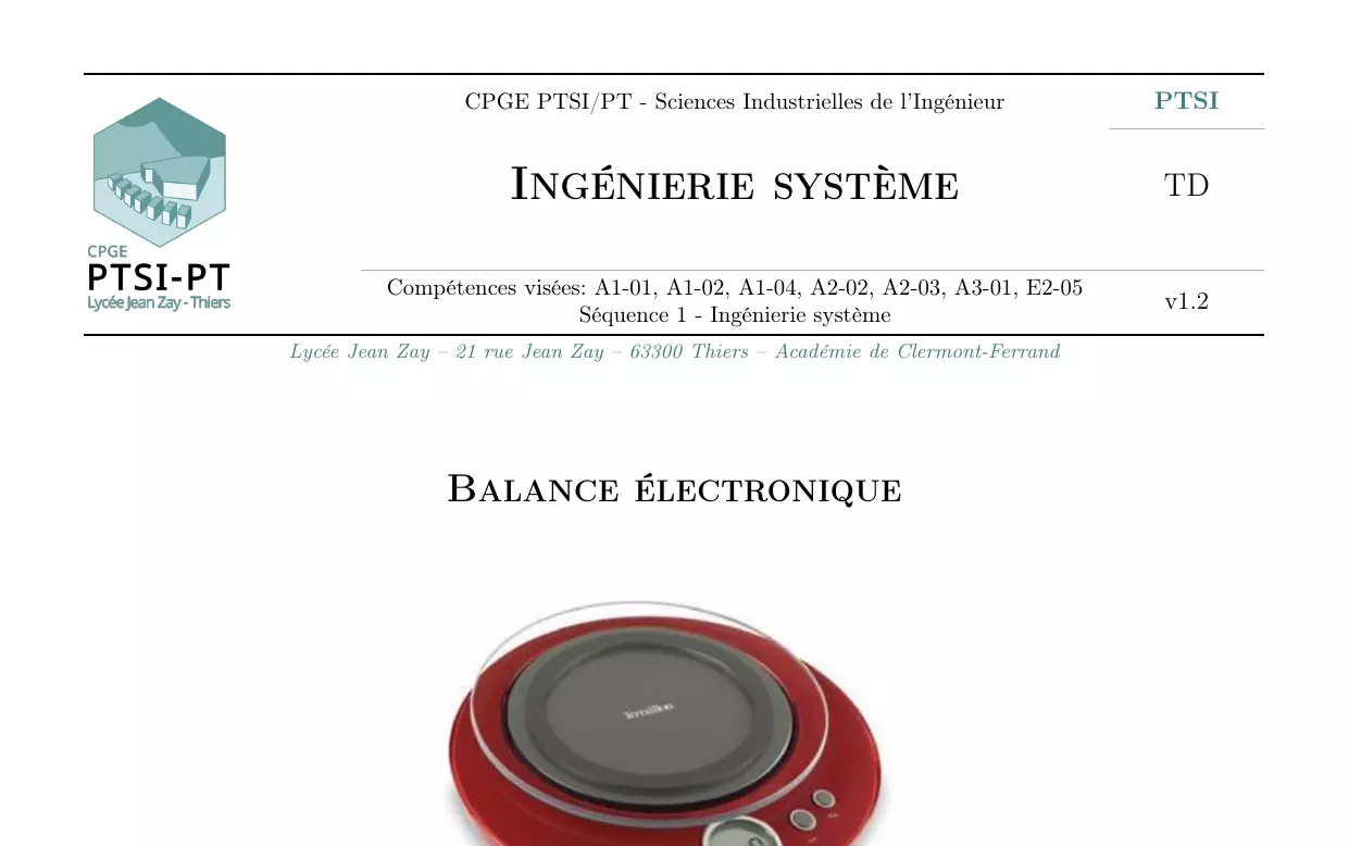 Balance électronique
