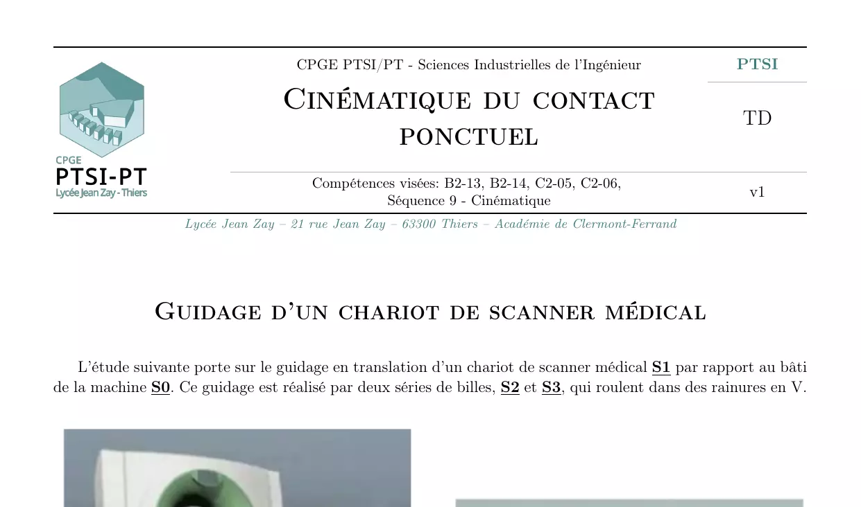 Chariot de scanner médical