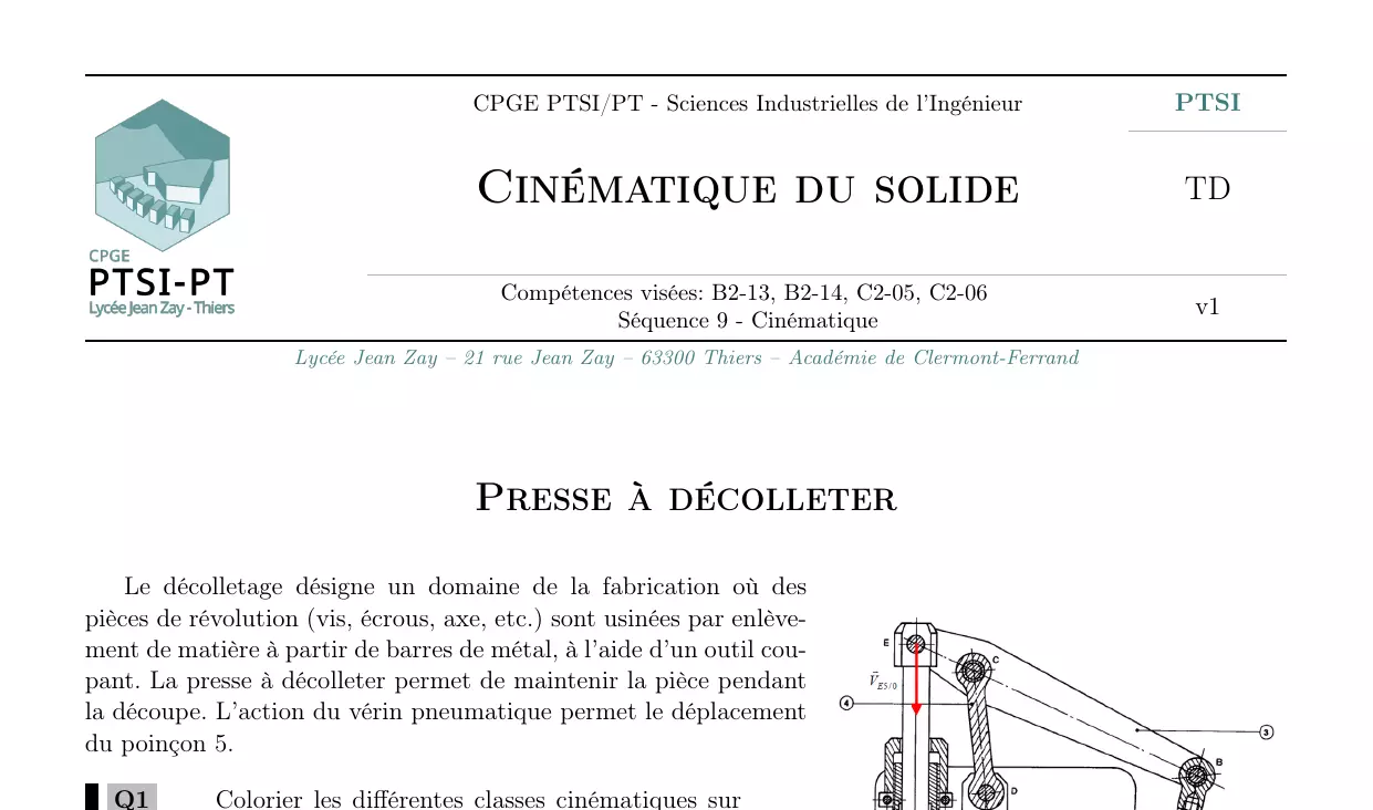 Presse à décolleter