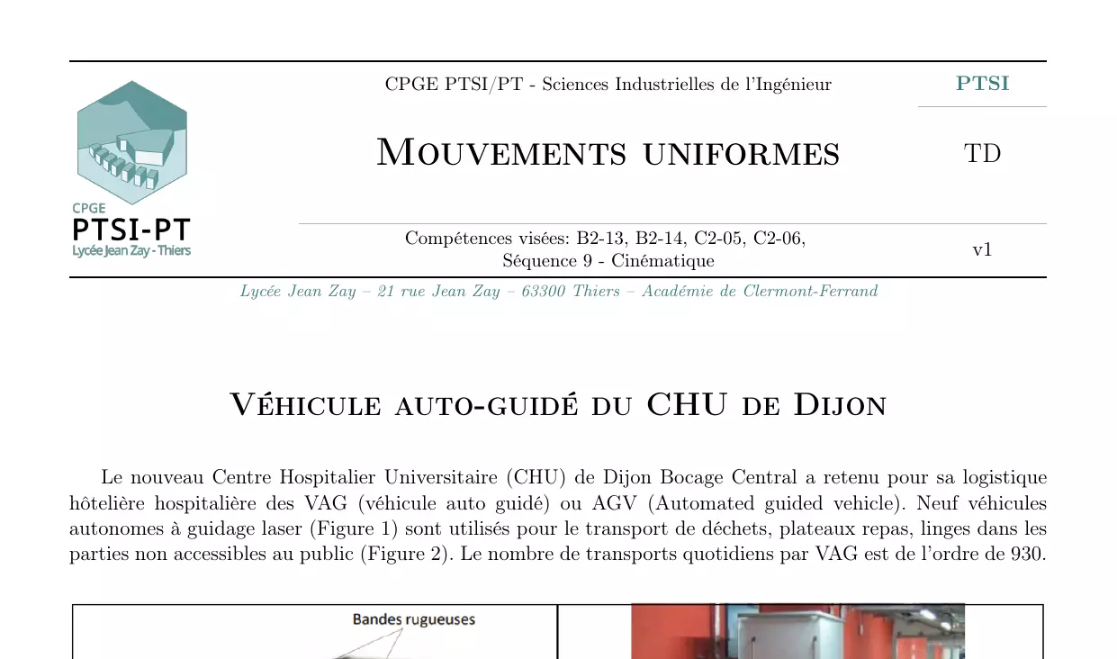 Véhicule auto-guidé