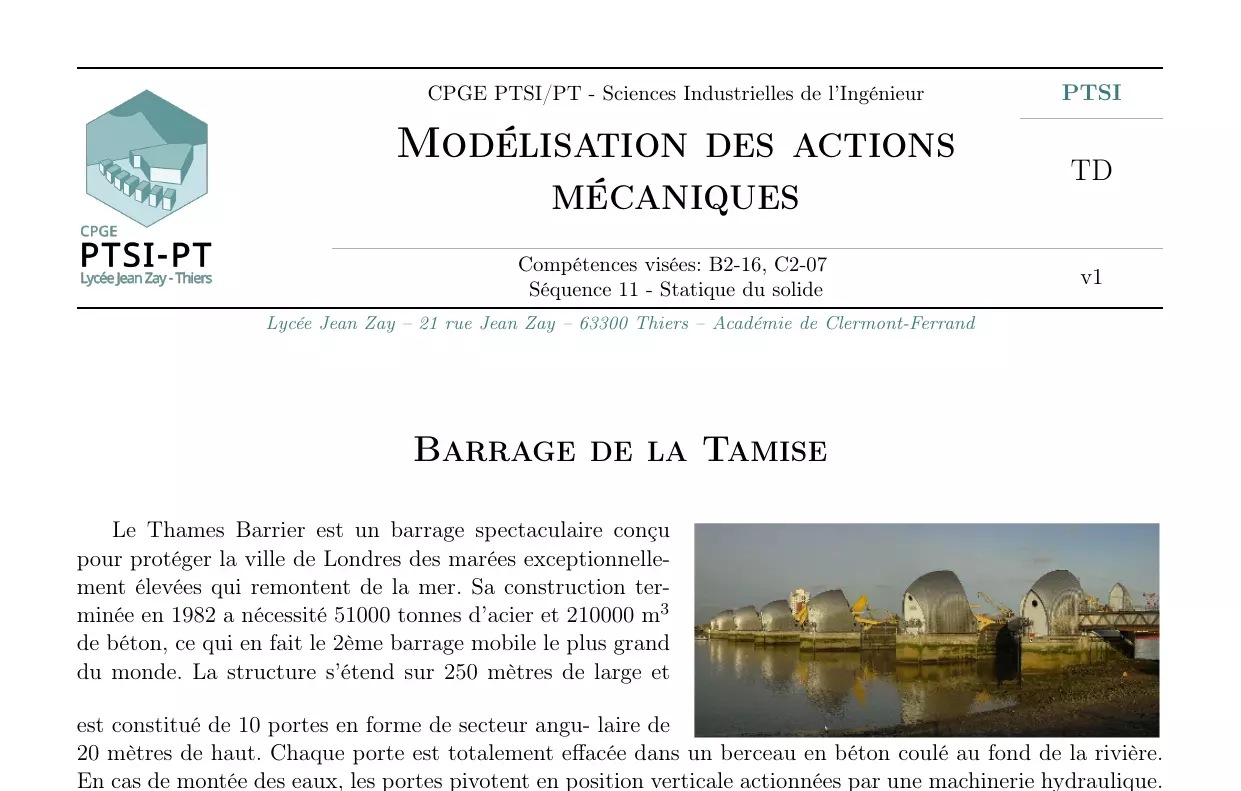 Barrage sur la Tamise