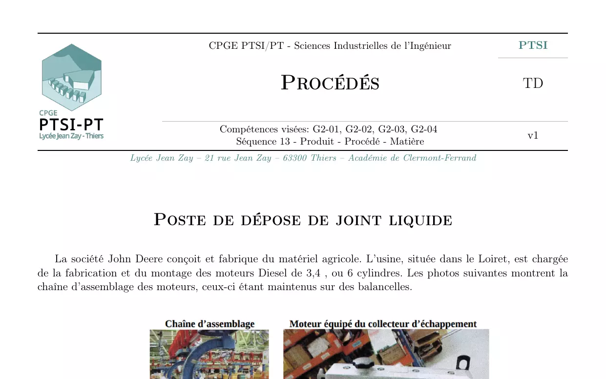 Poste de dépose de joints