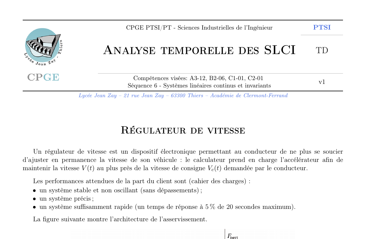 Régulateur de vitesse