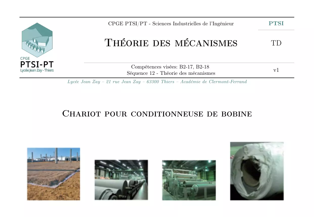 Chariot de conditionneuse